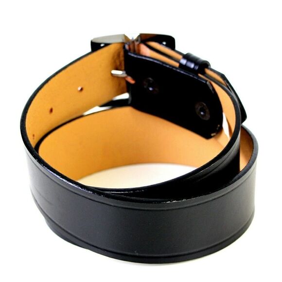 NEW DUTYMAN 1611 BLACK GENUINE LEATHER RMVBL BUCKLE SECURITY POLICE BELT 28 (14D - Picture 4 of 9